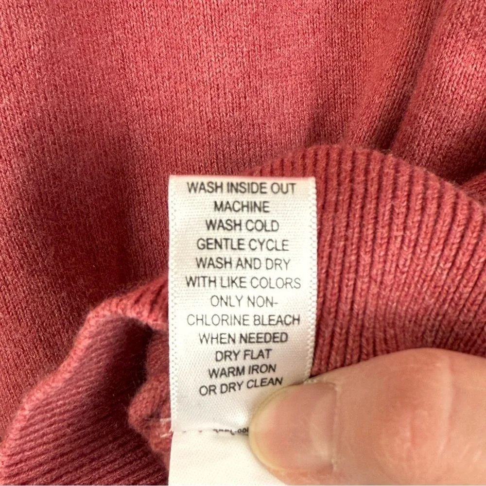 Banana Republic Y2K Cotton-Cashmere Crewneck Sweater Coral/Brick Red Mens Medium